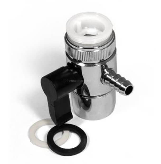 Дивертор-переходник для крана под шланг 8мм, с переключателем купить в ...